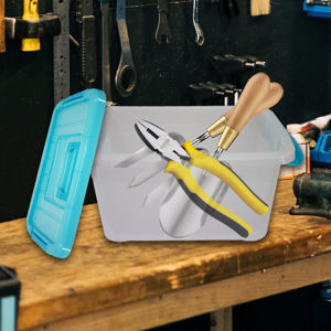 Imagen de Caja de almacenamiento  plástica con tapa 15x29cm