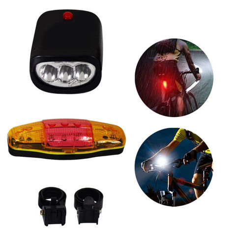 Imagen de Luz para bicicleta delantera y trasera a pila para bicicleta