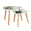 Imagen de Set de Mesas ratona triangulares auxiliares patas en madera x2 unidades