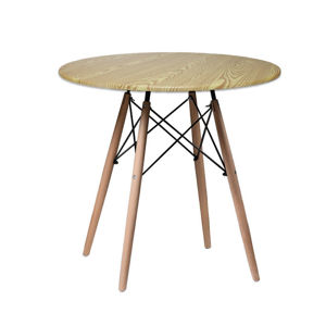 Imagen de Mesa Redonda Tipo Eames Reforzada Patas Madera