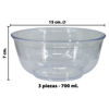 Imagen de Bowls redondo x 3 pzas transparentes