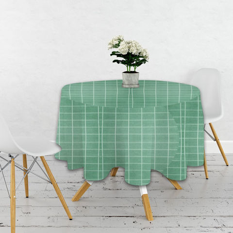 Imagen de Mantel plástico cuadriculado Redondo Diámetro 152 cm