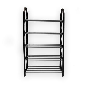 Imagen de Zapatera reforzada 5 estantes metal negra