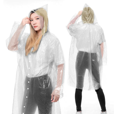 Imagen de Impermeable transparente con mangas y capucha