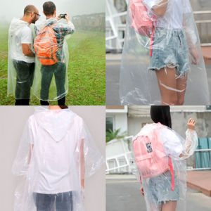 Imagen de Impermeable transparente con mangas y capucha