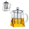 Imagen de Tetera de vidrio alto  borosilicato con filtro y tapa de acero  900ml