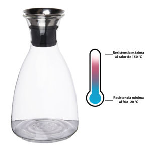 Imagen de Jarra de vidrio alto borosilicato con tapa de acero inoxidable
