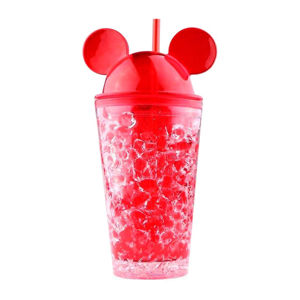 Imagen de Vaso Con Luz Tapa y Sorbito diseño orejitas 500 ml