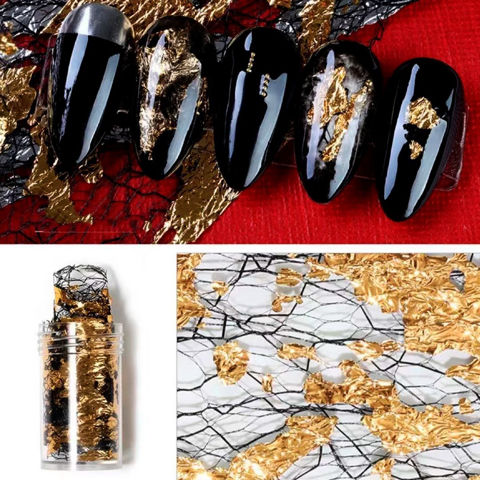 Imagen de Apliques decoración para uñas  papel foil