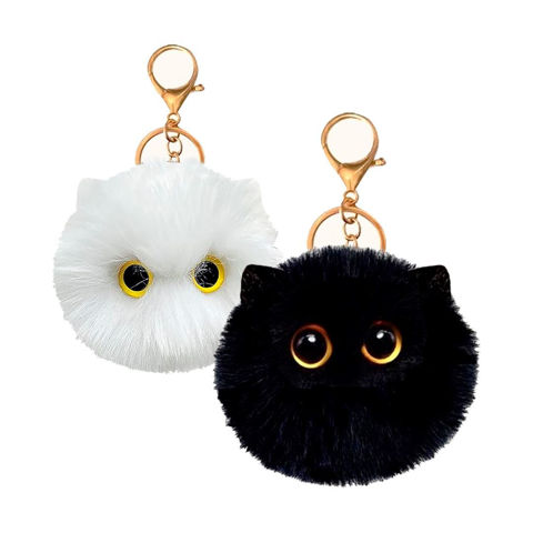 Imagen de Llavero carita peluda con ojos-mosqueton