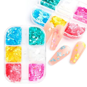 Imagen de Apliques para uñas-pétalos y piedras-set 6 colores