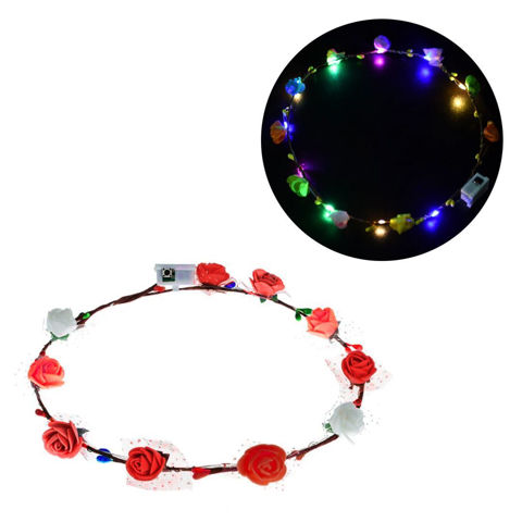 Imagen de Cotillon corona de flores con luz