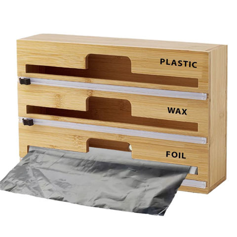 Imagen de Soporte para rollos de cocina - 3 Estantes en madera