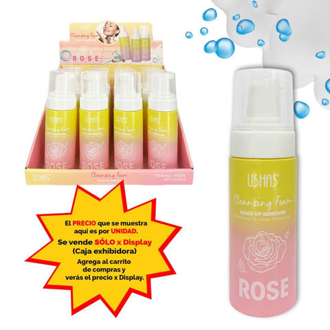 Imagen de Espuma de limpieza Ushas-removedor de maquillaje-Rose -HA262