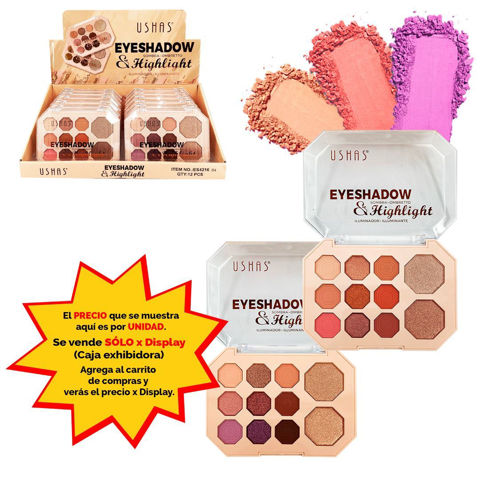 Imagen de Petaca Ushas sombras + iluminador- 11 tonos- ES4216-04