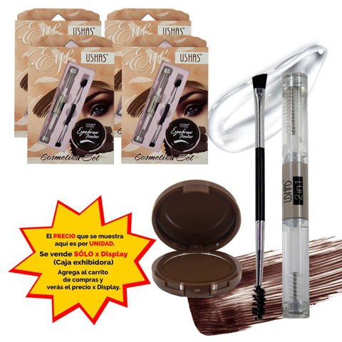 Imagen de Kit para cejas Polvo - Máscara - Pincel Ushas