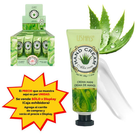 Imagen de Crema para manos Ushas C/U -40gr Aloe-HA245