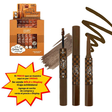 Imagen de Lápiz y gel para cejas 2 en 1 Ushas