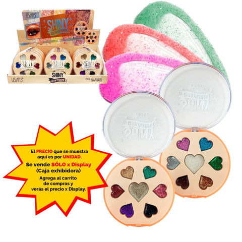 Imagen de Sombras para ojos con glitter corazón Ushas