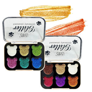 Imagen de Sombra Glitter para rostro diseño ositos 6 tonos Ushas