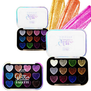 Imagen de Sombra Glitter Para Rostro Diseño corazón 12 Tonos Ushas