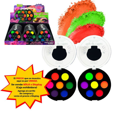 Imagen de Sombras Ushas neon activadas por agua 7 tonos- ES4019