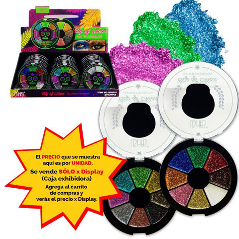 Imagen de Petaca Ushas sombras con glitter 8 tonos-ES4018