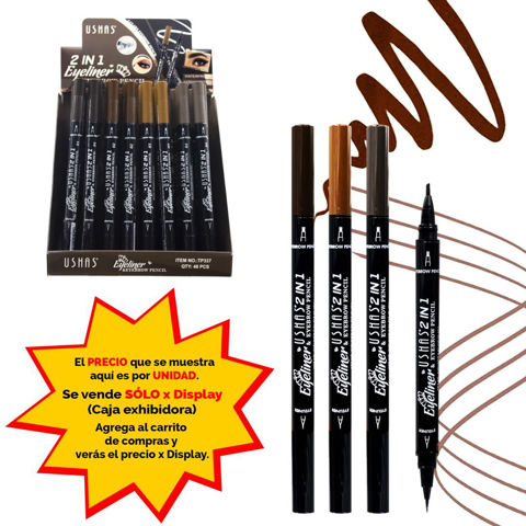 Imagen de Delineador 2 en 1 para Ojos y Cejas Ushas