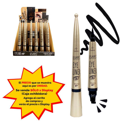 Imagen de Delineador líquido de ojos doble punta sello figura Ushas