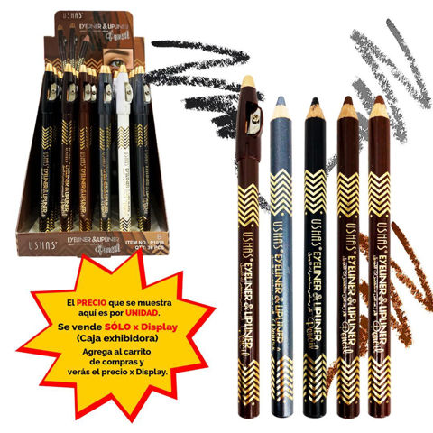 Imagen de Lapiz delineador Ushas con sacapuntas - P1018B