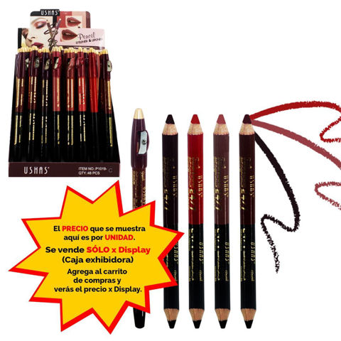 Imagen de Lápiz delineador de ojos doble con sacapuntas Ushas