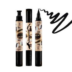 Imagen de Delineador de ojos líquido doble punta plumón y sello de maquillaje  Ushas