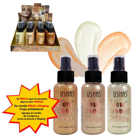 Imagen de Maquillaje brillante en spray Ushas