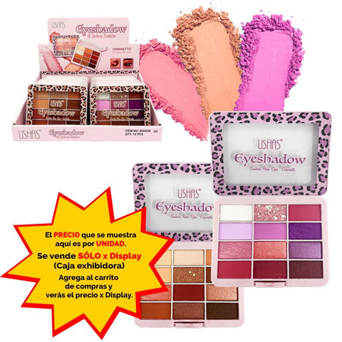 Imagen de Petaca Ushas - 12 sombras para ojos -ES4338