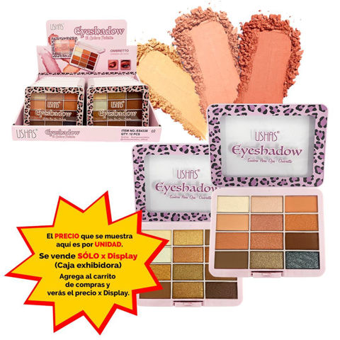Imagen de Petaca Ushas - 12 sombras para ojos -ES4338