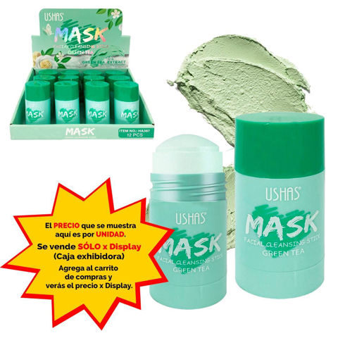 Imagen de Mascara Ushas barra de limpieza facial-extracto de té verde-