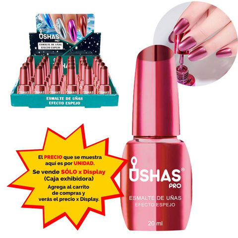 Imagen de Esmalte de uñas Ushas espejado-fucsia 01#