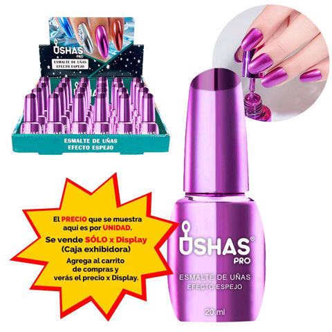 Imagen de Esmalte de uñas Ushas espejado-lila 02#