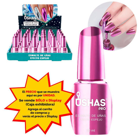 Imagen de Esmalte de uñas Ushas espejado-rosa 05#