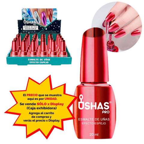Imagen de Esmalte de uñas Ushas espejado tono rojo