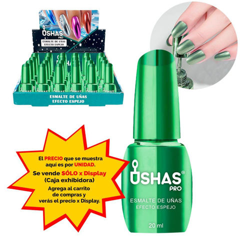 Imagen de Esmalte de uñas Ushas Efecto espejo Tono Verde