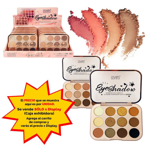 Imagen de Paleta Ushas sombras 12 tonos-UF009-02