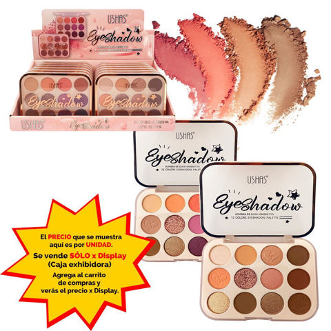 Imagen de Paleta Ushas sombras 12 tonos-UF009-0