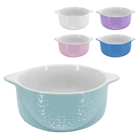 Imagen de Bowl-cazuelita ceramica con asas-color y decorado exterior-r