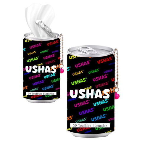 Imagen de Toallitas húmedas Ushas en Lata x 30 unidades
