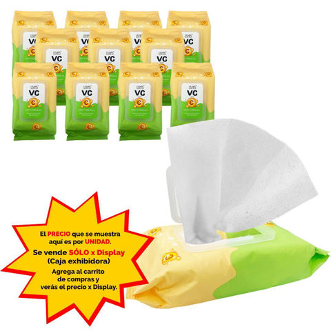 Imagen de Toallas desmaquillantes Ushas-vitamina C-60 lienzos