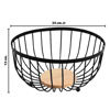 Imagen de Canasto metal redondo-fondo madera para mesa-