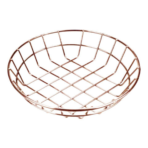 Imagen de Canasto en metal redondo rejilla para mesa-