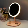 Imagen de Espejo led de mesa ovalado con pie USB