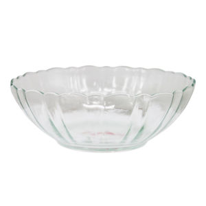 Imagen de Bowl de vidrio labrado con borde ondeado